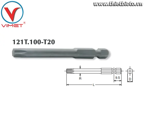 Đầu tuýp lục giác T20 Koken 121T.100-T20