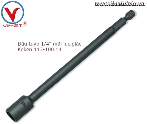 Đầu tuýp mũi lục giác 1/4" Koken 113.100-14