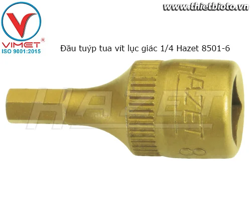 Đầu tuýp tua vít lục giác 1/4 Hazet 8501-6