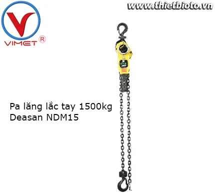 Pa lăng lắc tay 1500kg Deasan NDM15