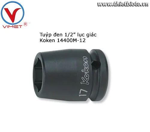 Tuýp đen 1/2" lục giác Koken 14400M-12