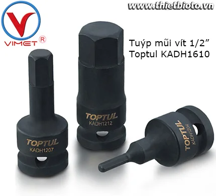 Tuýp đen mũi vít 1/2" Toptul KADH1610