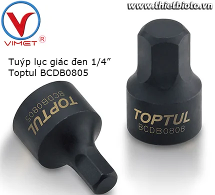 Tuýp lục giác đen 1/4" Toptul BCDB0805