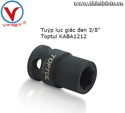 Tuýp lục giác đen 3/8" Toptul KABA1212