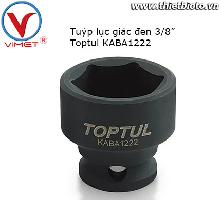 Tuýp lục giác đen 3/8" Toptul KABA1222