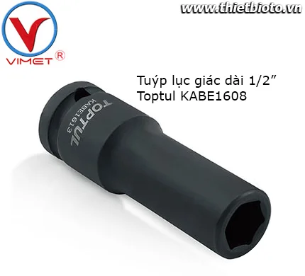 Tuýp lục giác đen 1/2" Toptul KABE1608