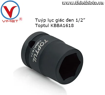 Tuýp đen lục giác 1/2" Toptul KBBA1618