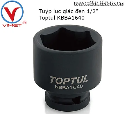 Tuýp đen lục giác 1/2" Toptul KBBA1640