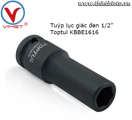 Tuýp lục giác đen 1/2" Toptul KBBE1616